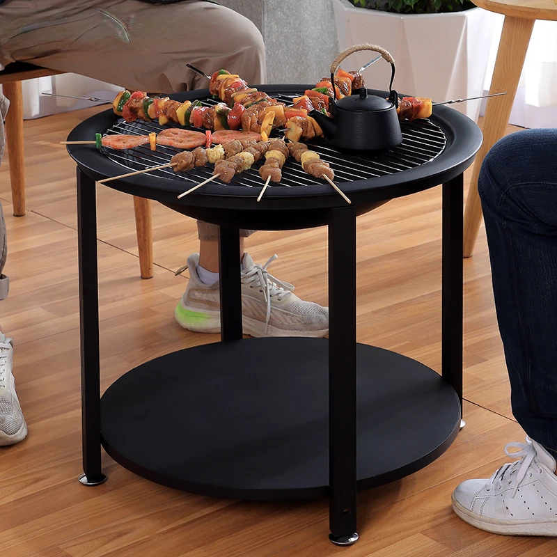 Уличный огонь Настольный чаша барбекю гриль многофункциональная круглая плита