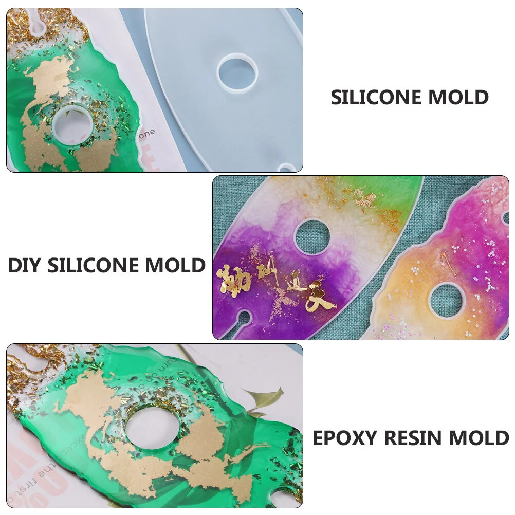 2 Pcs Silicone Mold Epoxy Resin Clear DIY Supplies Stand Mould Craft Accessories Rack