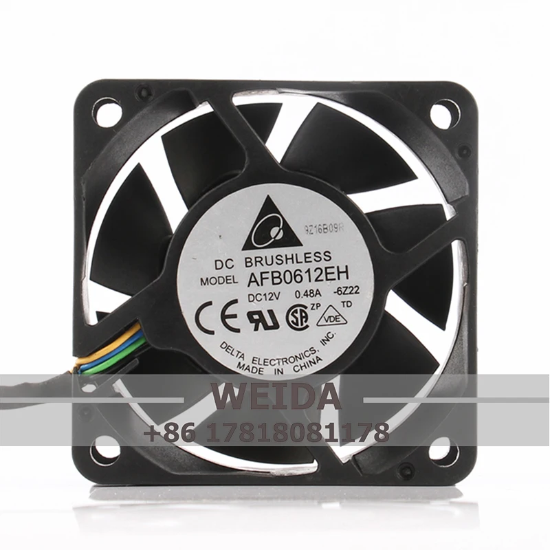 AFB0612EH-6Z2 2 Чехол Вентилятор Для Delta 60X60X25mm 12V 0.48A 6CM 6025 с двумя шариками большой воздушный вентилятор охлаждения