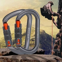 climbing carabiner anti oxidation wear resistant accessory o shape d shape screw climbing lock for mountaineering