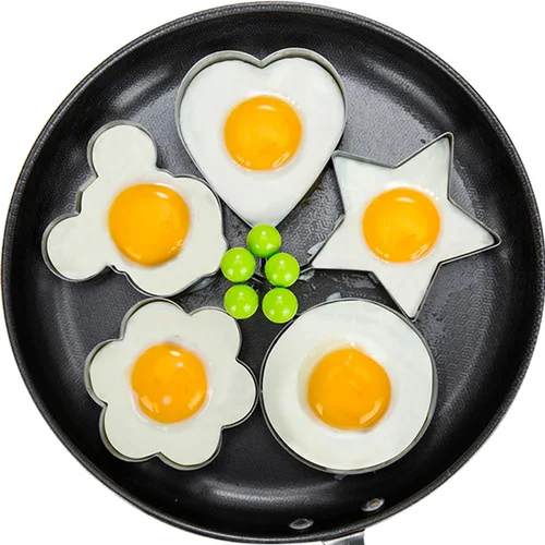 

Нержавеющая сталь, 5 стилей, искусственная кожа, искусственная форма, форма для жарки яиц, инструменты для приготовления еды, кольца