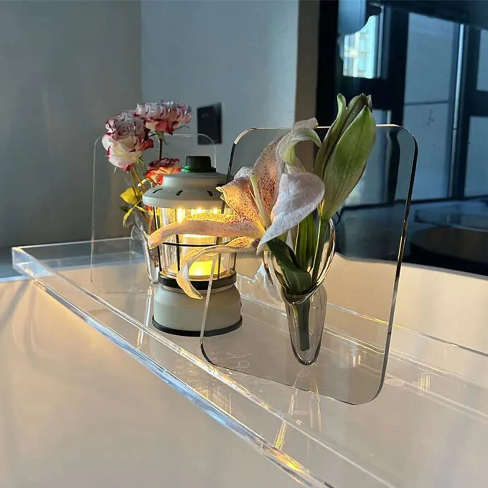 Ваза в форме фоторамки современная акриловая ваза прозрачная для цветов