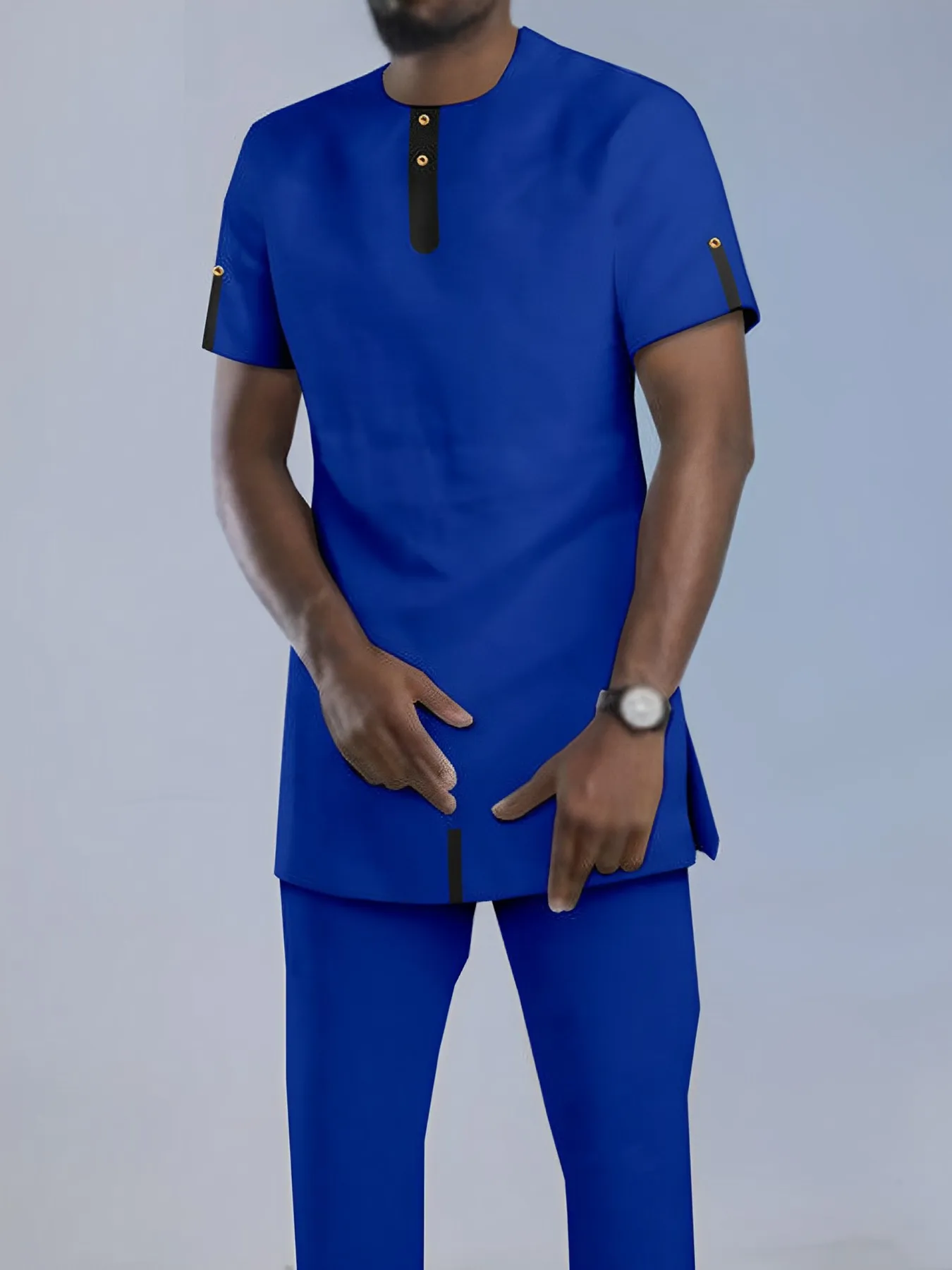 Комплект Дашики мужской кафтан модная африканская одежда Африканское платье