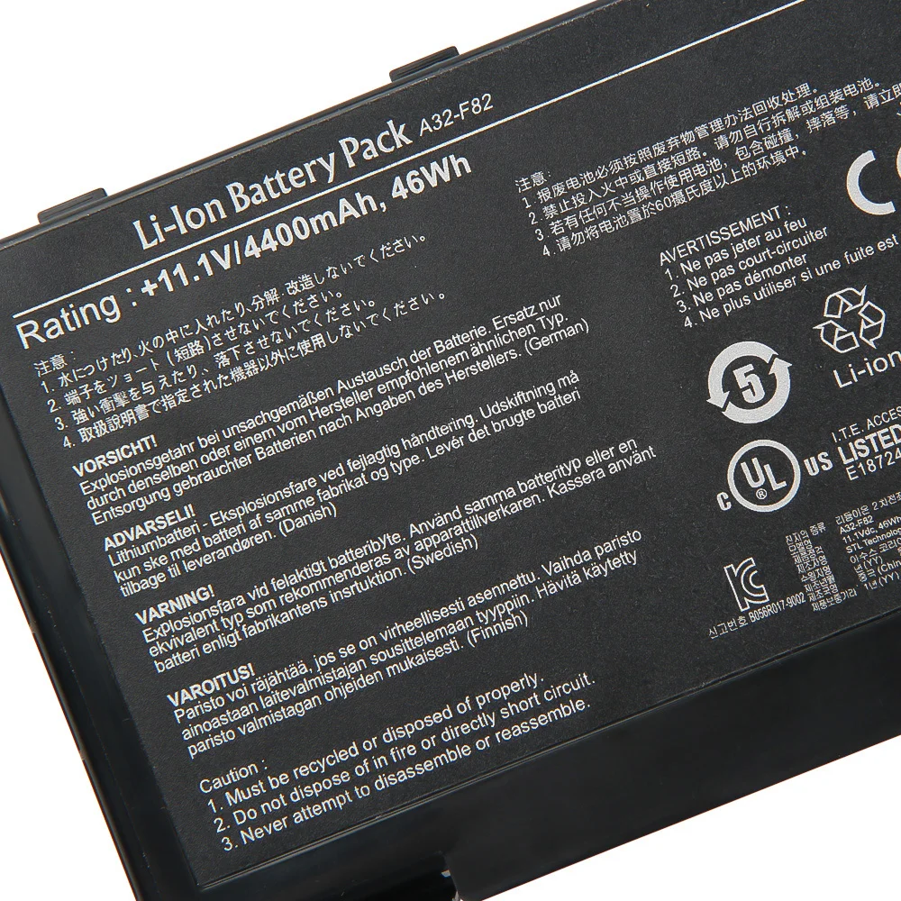 Аккумулятор A32-F52 A32-F82 для Asus K40AF K40ID K40AB K40 K60 X8AC K50, перезаряжаемые батареи 4400 мАч (art.: 3920db98bc54b) - 3920db98bc54b