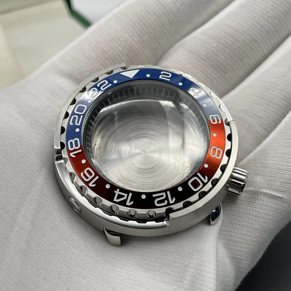 Роскошный чехол для часов Seiko Tuna сапфировый кристалл твердый стальной корпус с