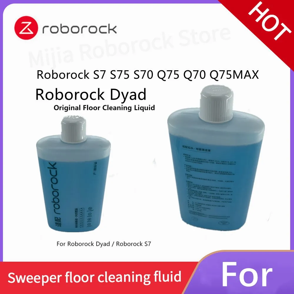 1L Original Roborock Accessories Floor Cleaning Liquid Suit for Roborock Dyad And Roborock S7,99.9% Antibacterial, Non-toxic
