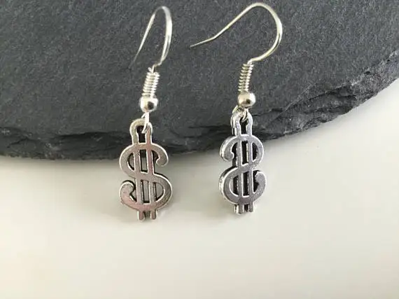 

New Products Hot Selling Fashion Trend Jewelry Simple Natural Style Dollar Pendant Earring Jewelry