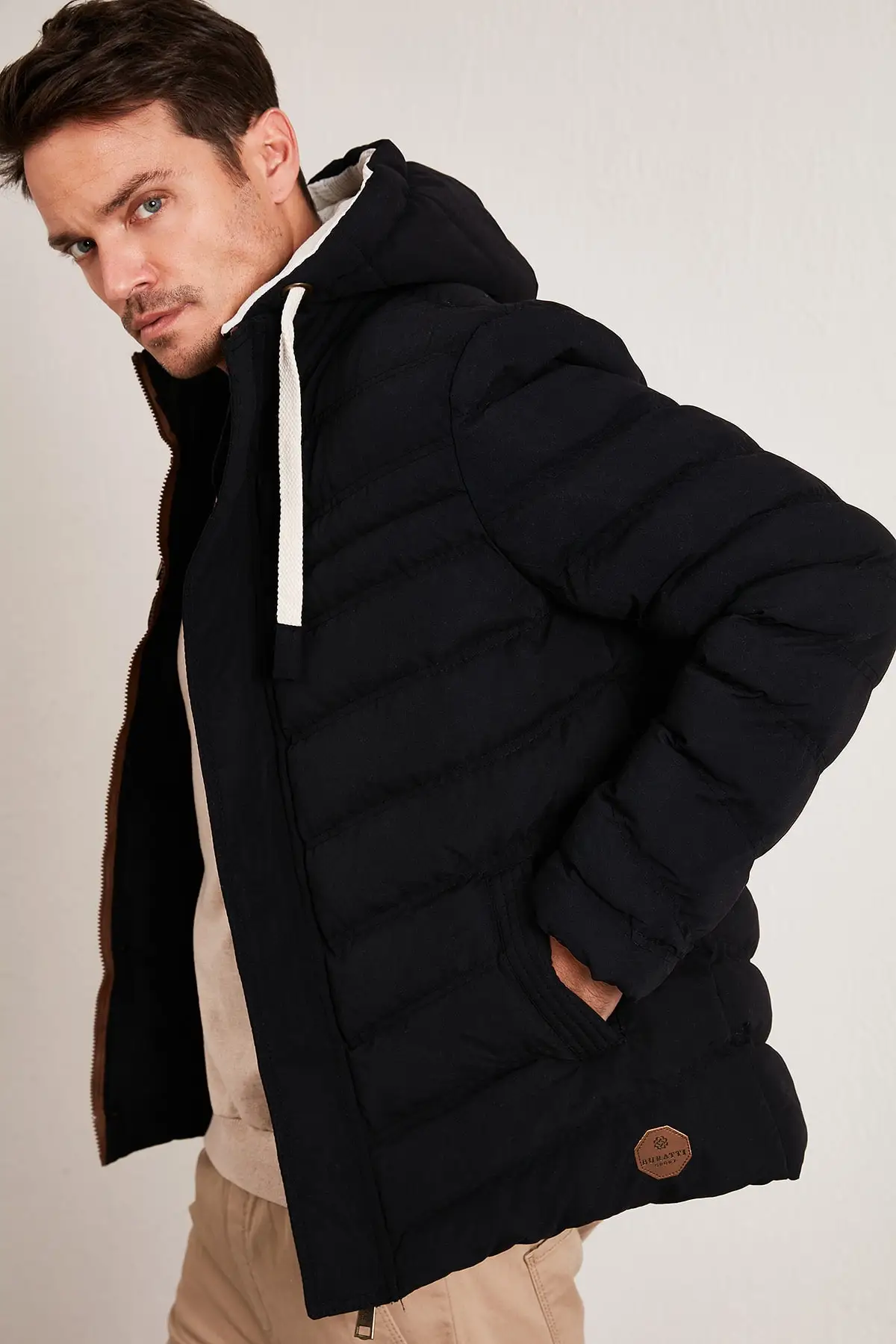 Slim Fit Hooded Standing Collar Parka Winter Wear Down Coat Comfortable Padded Jacket Keeps Warm New Season From Turkey