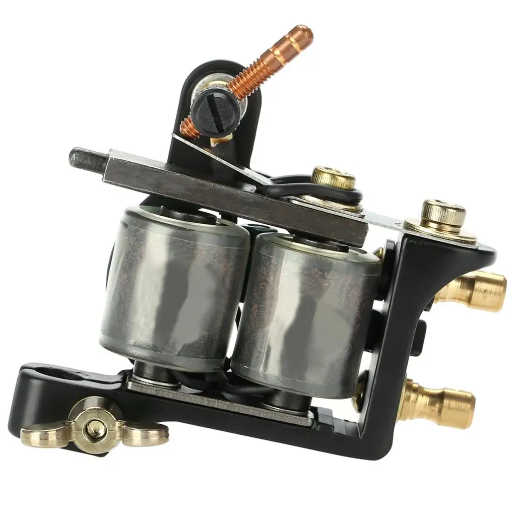 

Professional 10 Warp Coils Tattoo Machine Handmade Tattoo Gun Shader Liner Black B