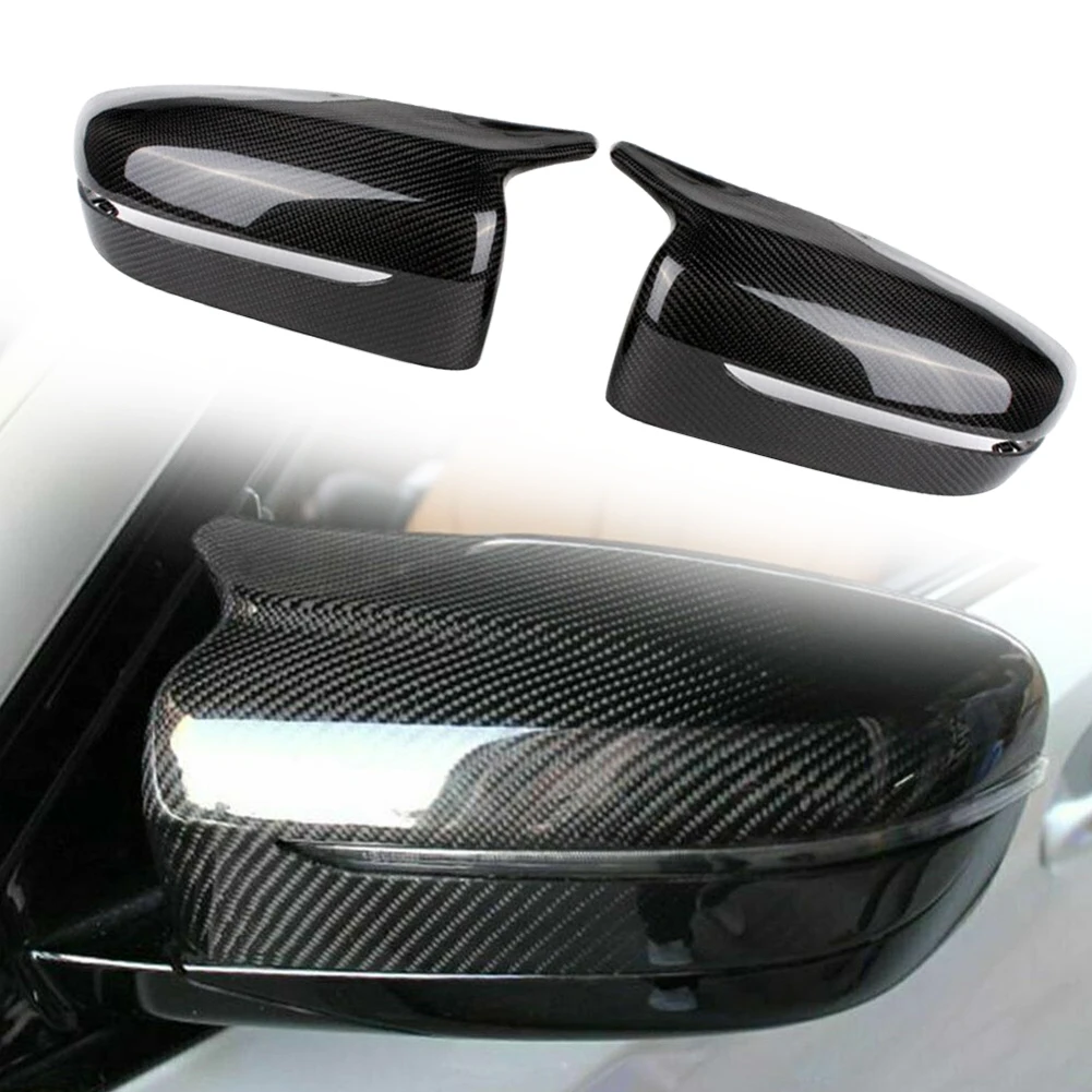 

Car Cover Cap Mirror Cover 1 Pair Anti-rust Cap Carbon Fiber Colorfast For BMW 3 Series Brand New Car Spare Parts