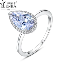 luxury aaa zircon yellow gemstone rings for women 925 sterling silver teardrop engagement ring fine jewelry anniversary gift new
