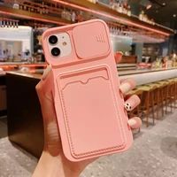 luxury camera lens protection silicone case for iphone 13 12 11 pro max xs xr x 6 s 8 7 plus mobile phone cover with card holder