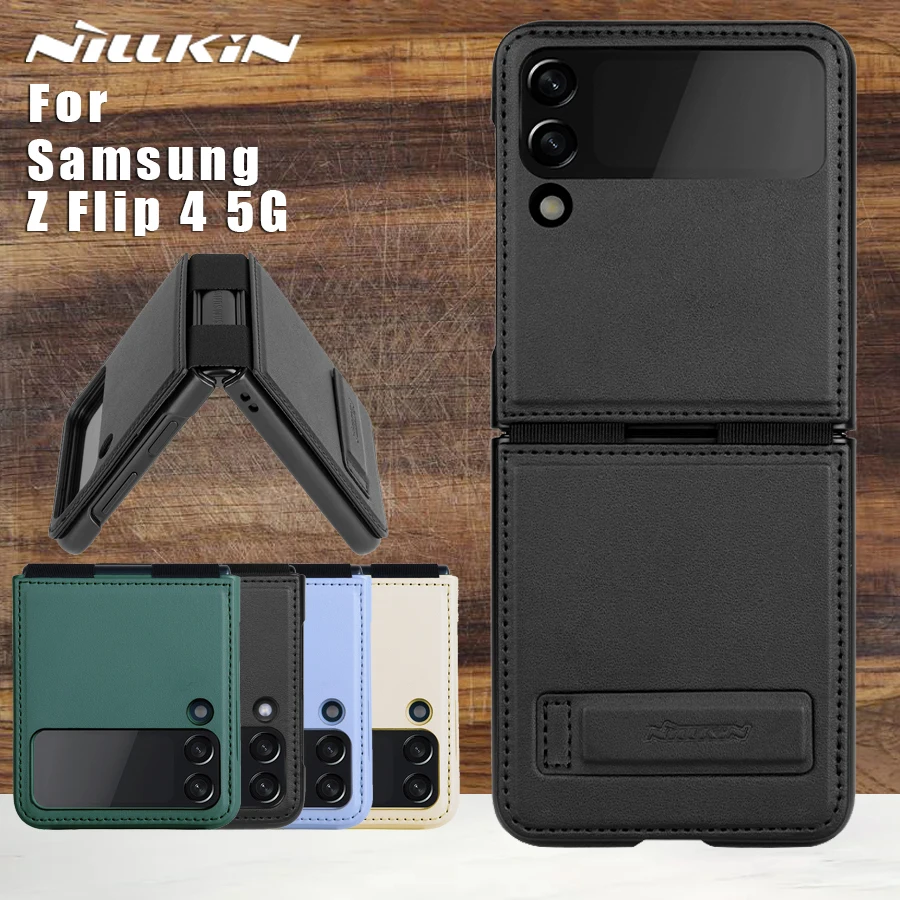 

NILLKIN für Samsung Galaxy Z Flip 4 5G Fall Qin PU Flip Leder Fall Karte Slot Zurück Abdeckung für samsung Z Flip 4 5G