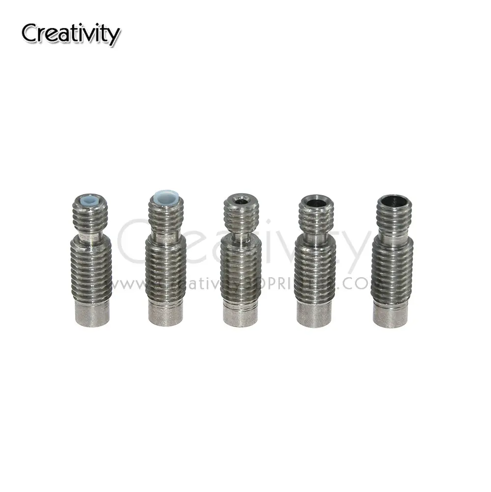 

5Pcs/lot E3D V6 Heat Break Hotend Throat For 1.75/3.0/4.1mm All-Metal/with PTFE, Stainless Steel Remote Feeding Tube Pipes