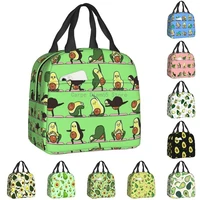 funny fruit vegan avocado yoga lunch bag for women resuable insulated thermal cooler food lunch box school work picnic bags