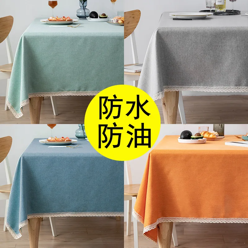 

The tablecloth waterproof and oil proof hot disposable cotton lace table cloth_DAN96