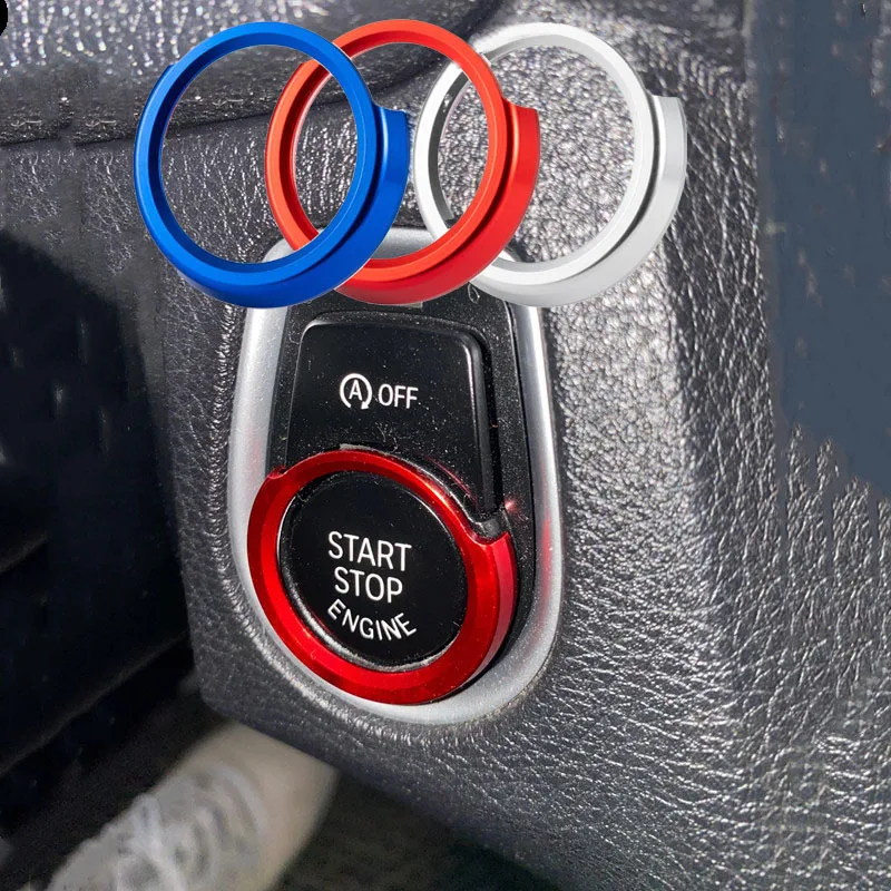 

One-Key Start Decorative Switch Button Ring for BMW 1 2 3 4 5 Series New X Series Interior Modification