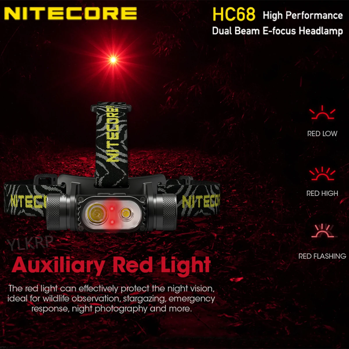 Фары NITECORE HC68 2000 люмен с расстоянием освещения 202 метров
