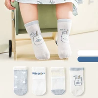 4 pairslot summer thin cotton baby socks girls boys comfortable breathable mesh hollow baby socks 0 3 years fashion accessories