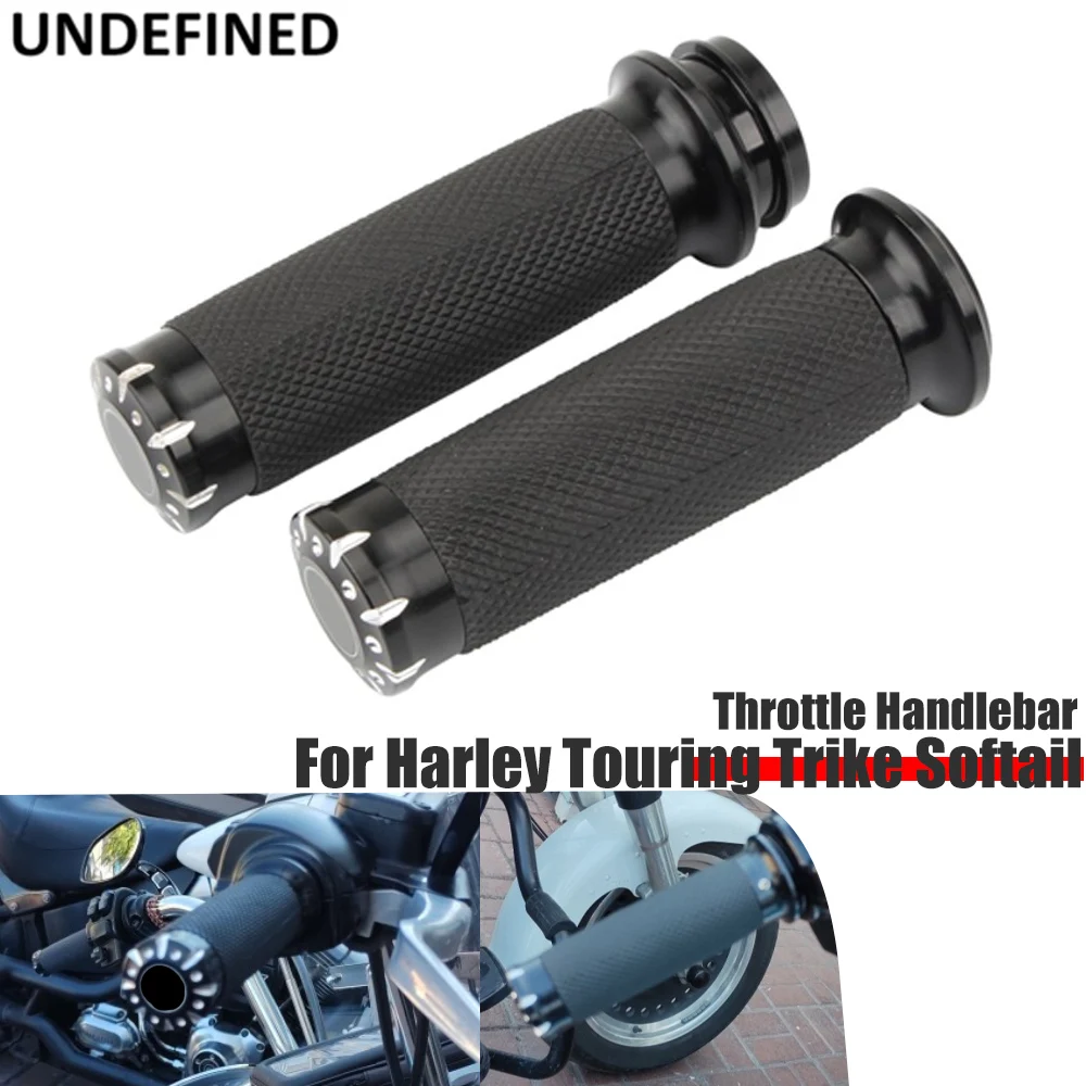 

1 Inch Throttle Handlebar For Harley Touring Street Glide Road Glide Softail Dyna FXDLS Motorcycle Electronic Hand Grips Rubber