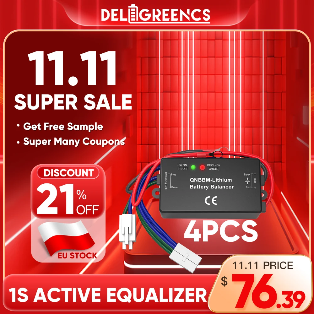 Активный эквалайзер для аккумуляторов 1S активный балансир LiFePO4 BMS 3 2 в 7