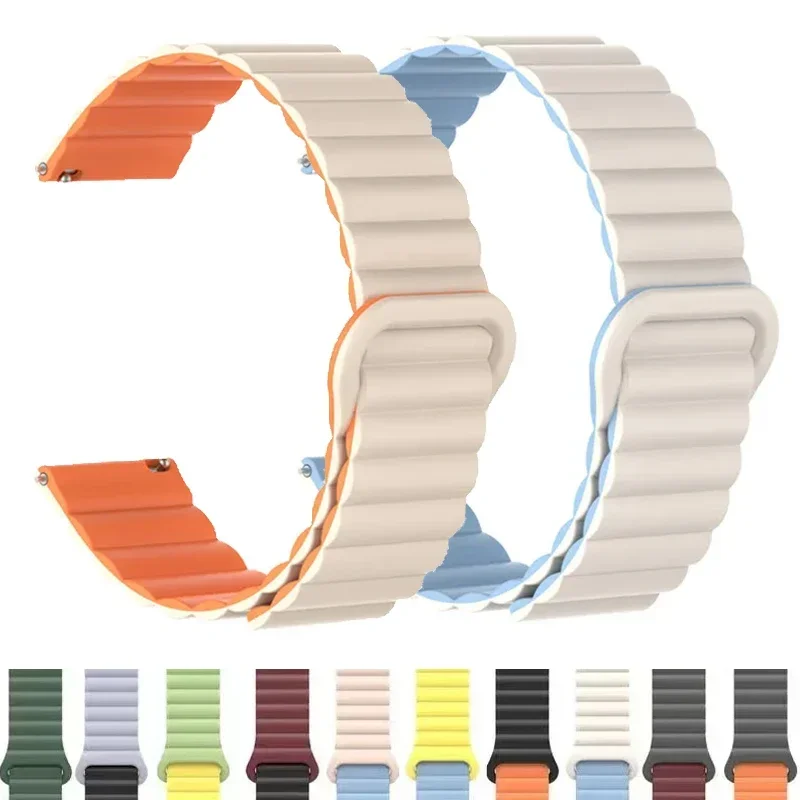 Силиконовый ремешок для часов Samsung Galaxy унисекс с магнитной застежкой подходит
