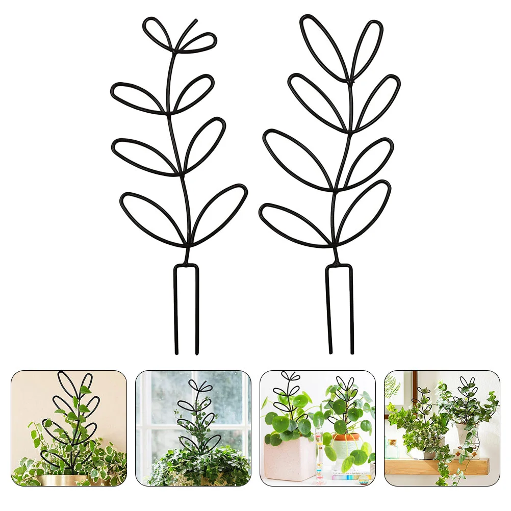 

Trellis Support Climbing Plants Garden Rack Vine Indoor Potted Stakepot Cages Stand Metal Pole Holder Shaped Leaf Stem Cucumber
