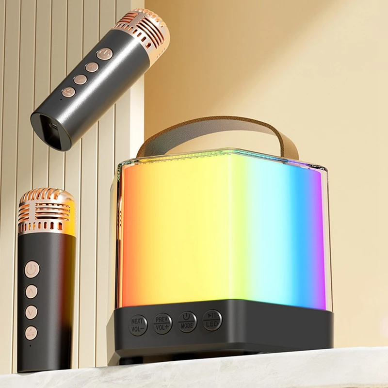 Караоке-динамик с басами и ослепительной подсветкой для взрослых детей