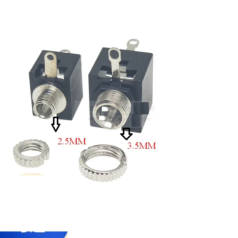

200pcs 2.5mm/3.5mm Female MONO Audio Switched Socket Panel Jack adapter