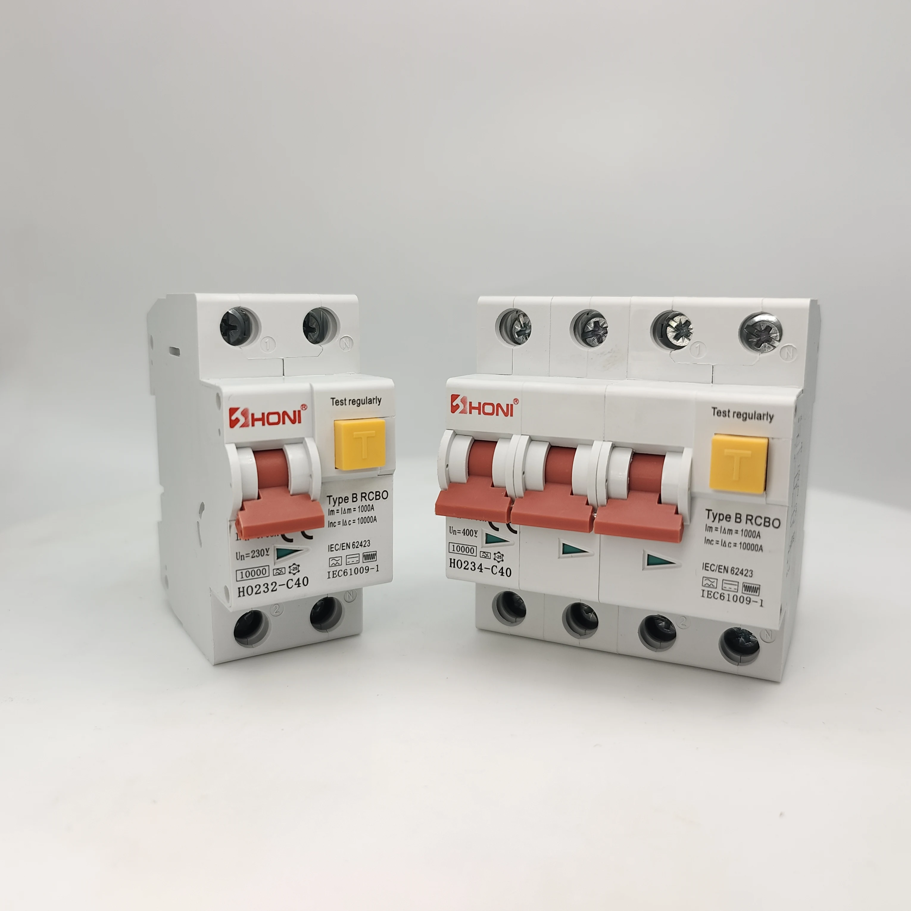 Миниатюрный автоматический выключатель HONI типа B RCBO RCCB RCD 10-125A 30 мА 100 300 ELCB