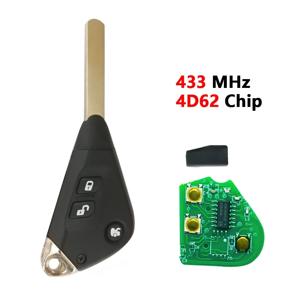 

XNRKEY 3 кнопки 433 МГц 4D62 дистанционный Автомобильный ключ для Subaru Forester Impreza Liberty Outback 2004-2009 Tribeca Ключи брелок 57497AG153