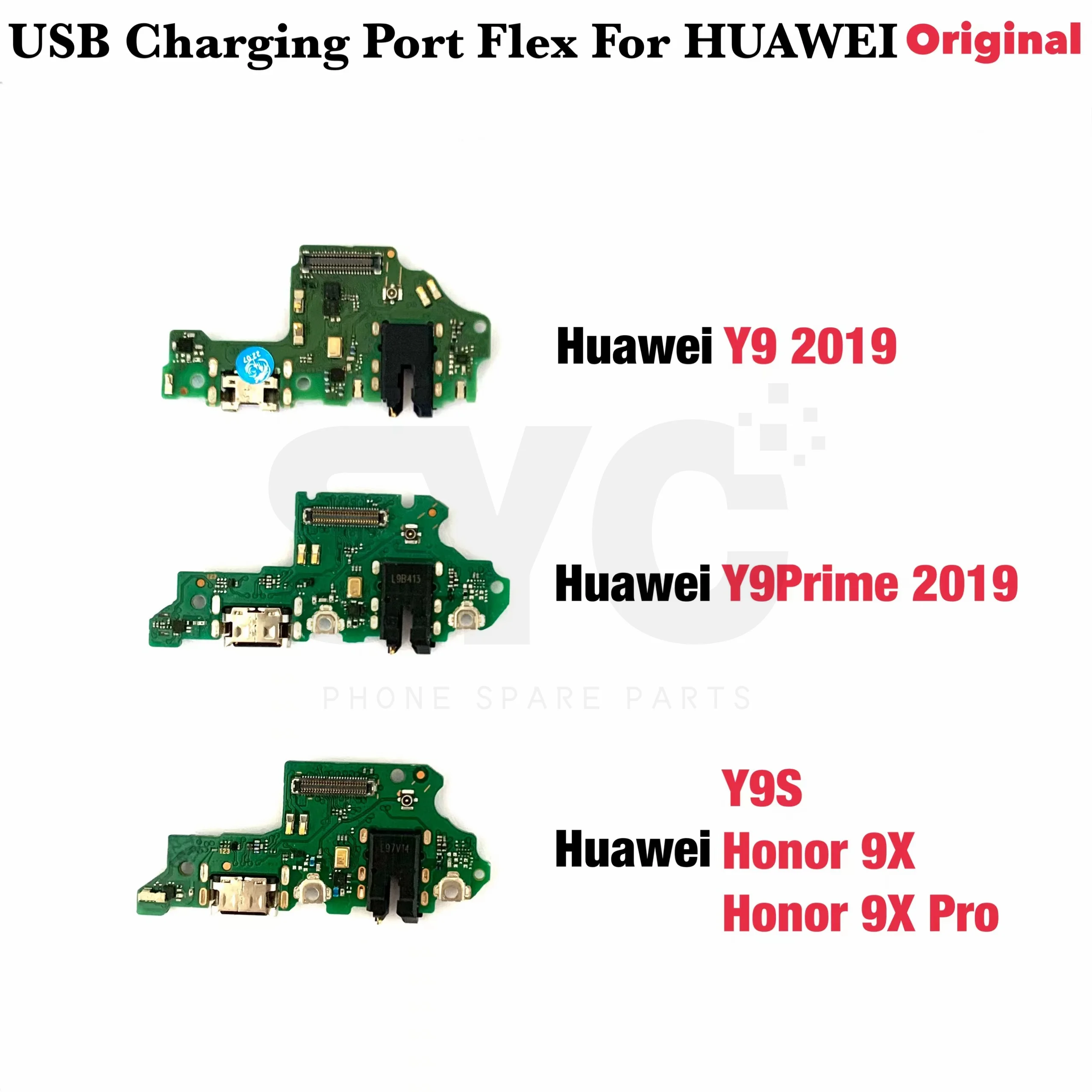 

1Pcs Original Dock Connector USB Charger Charging Port Board Flex Cable For Huawei Y9 Prime Y9 2019 Y9S Honor 9X Pro