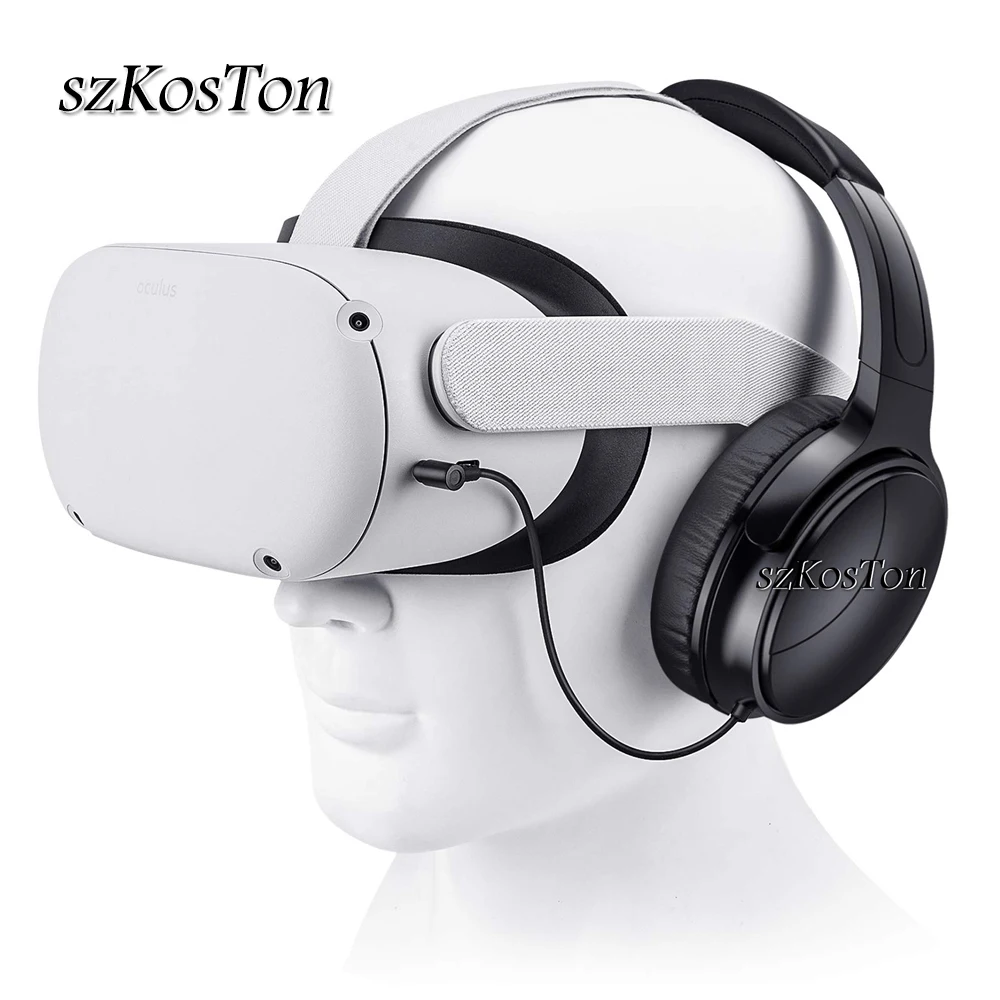 

For Oculus Quest 2 VR Headset Earmuffs Noise Reduction Gaming Headphone Increase PC Games Immersion For Meta Quest 2 Accessories