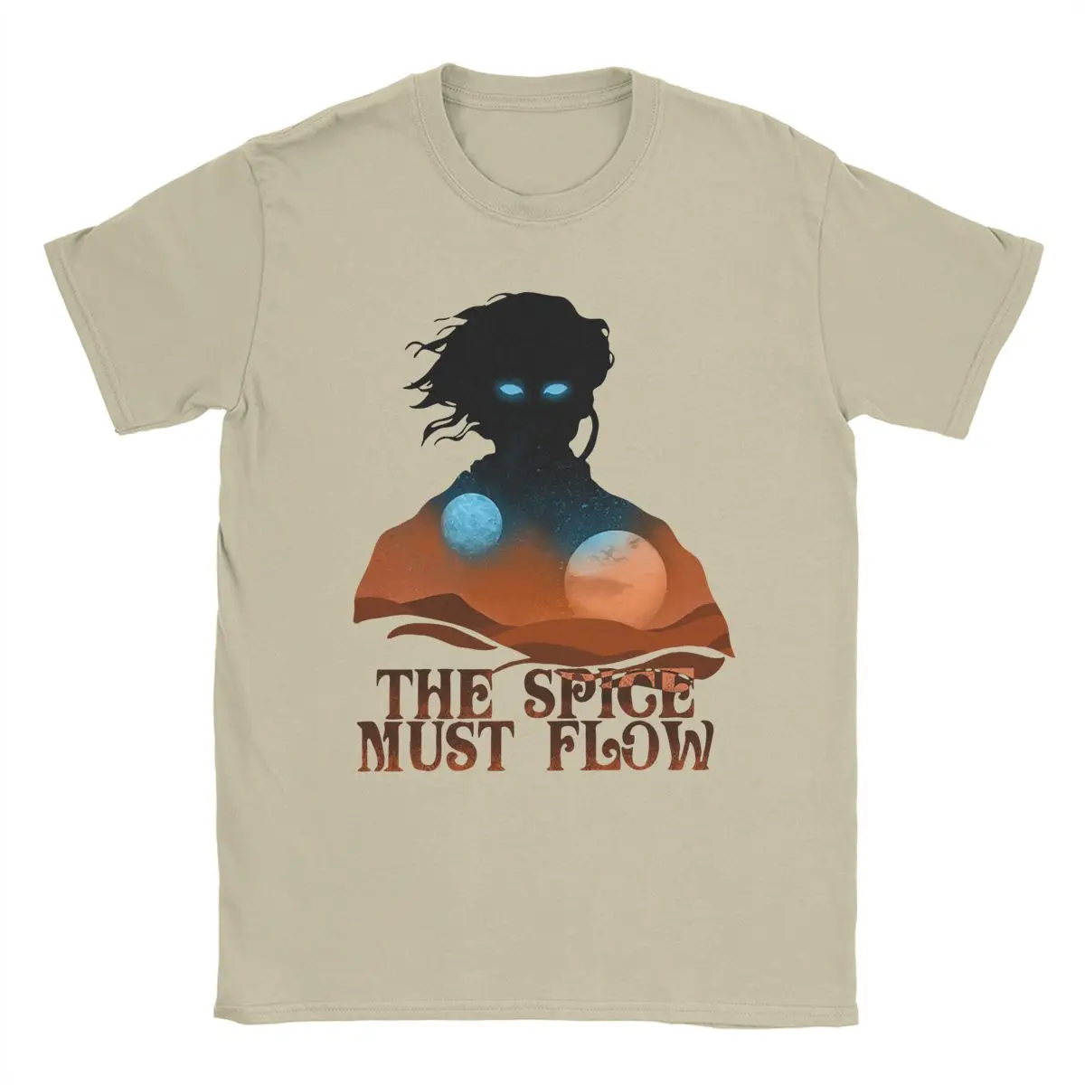 

Dune The Spice Must Flow Men Womens T Shirt Movie Herbert Frank Arrakis Sandworm Sci Fi Tees Short Sleeve T-Shirts Pure Cotton