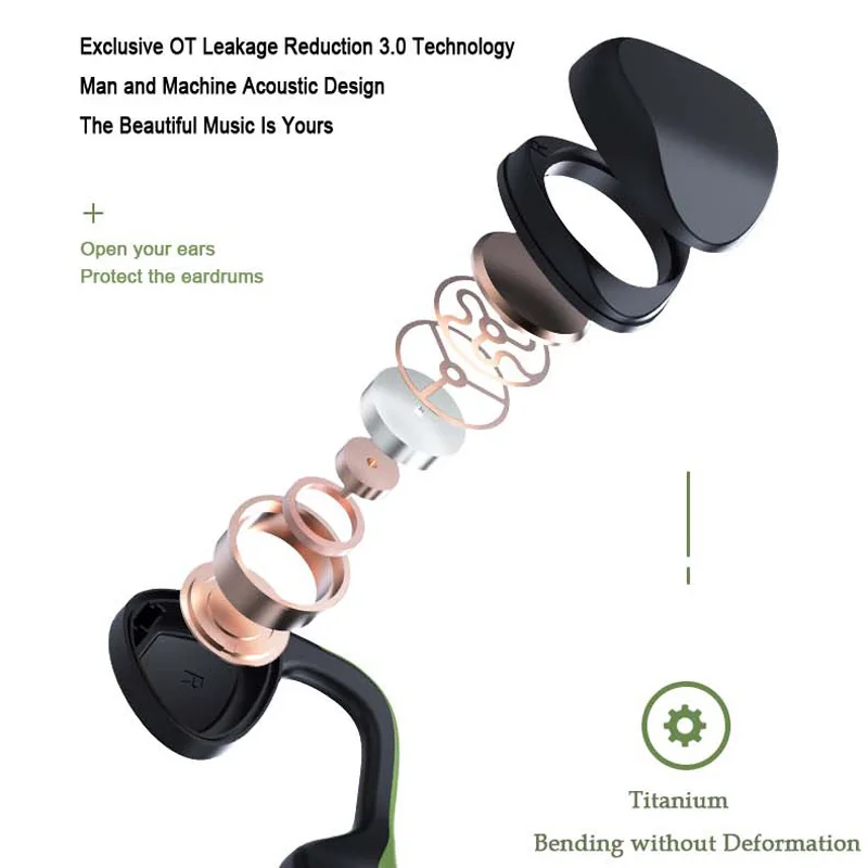 TWS-наушники с костной проводимостью IPX8 водонепроницаемые беспроводные