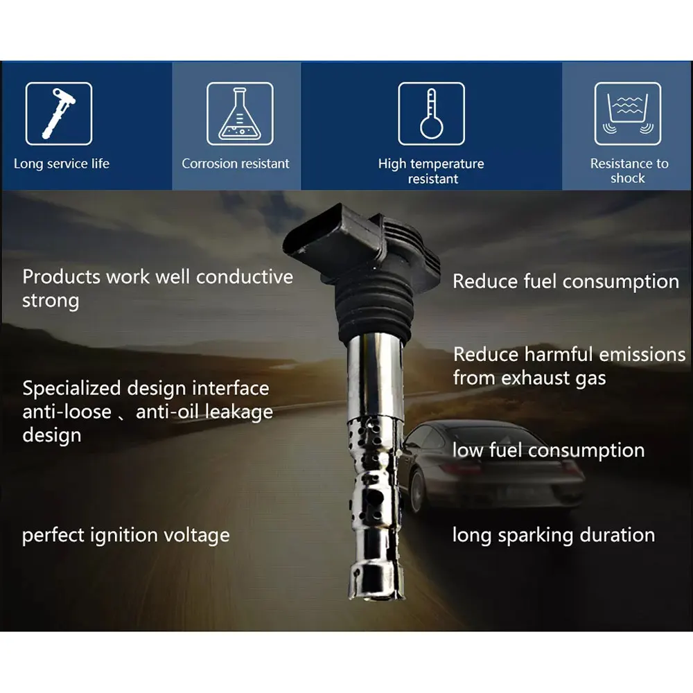 Kbkyawy Катушка зажигания для Mercedes-Benz W204 W209 C209 W212 W221 C63 CL63 CLK63 E63 AMG