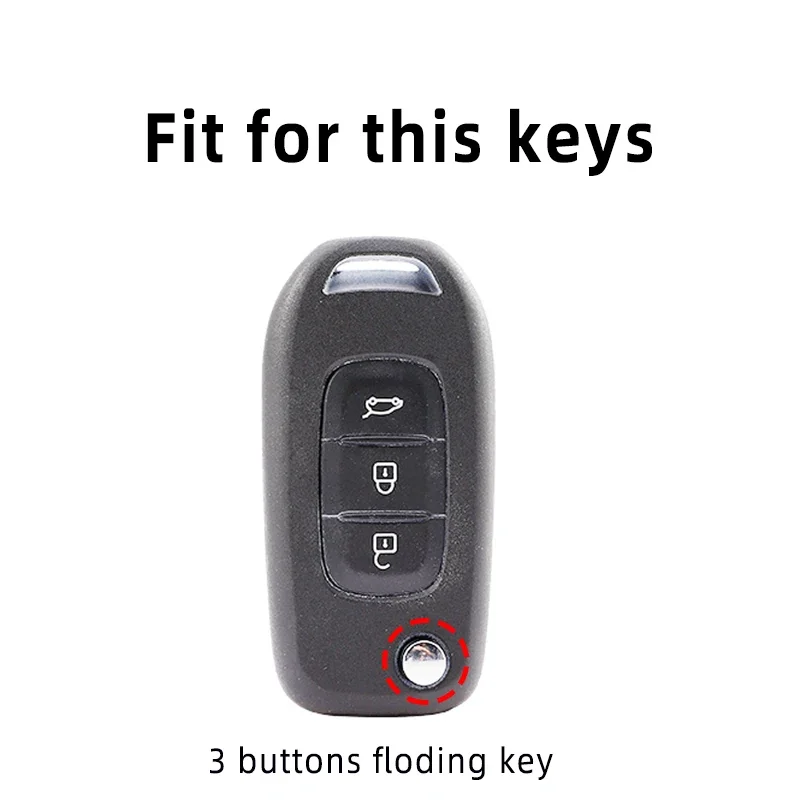 Чехол-брелок с 3 кнопками для Renault Duster Megane Sandero Kangdoo Captur TPU автомобильный чехол