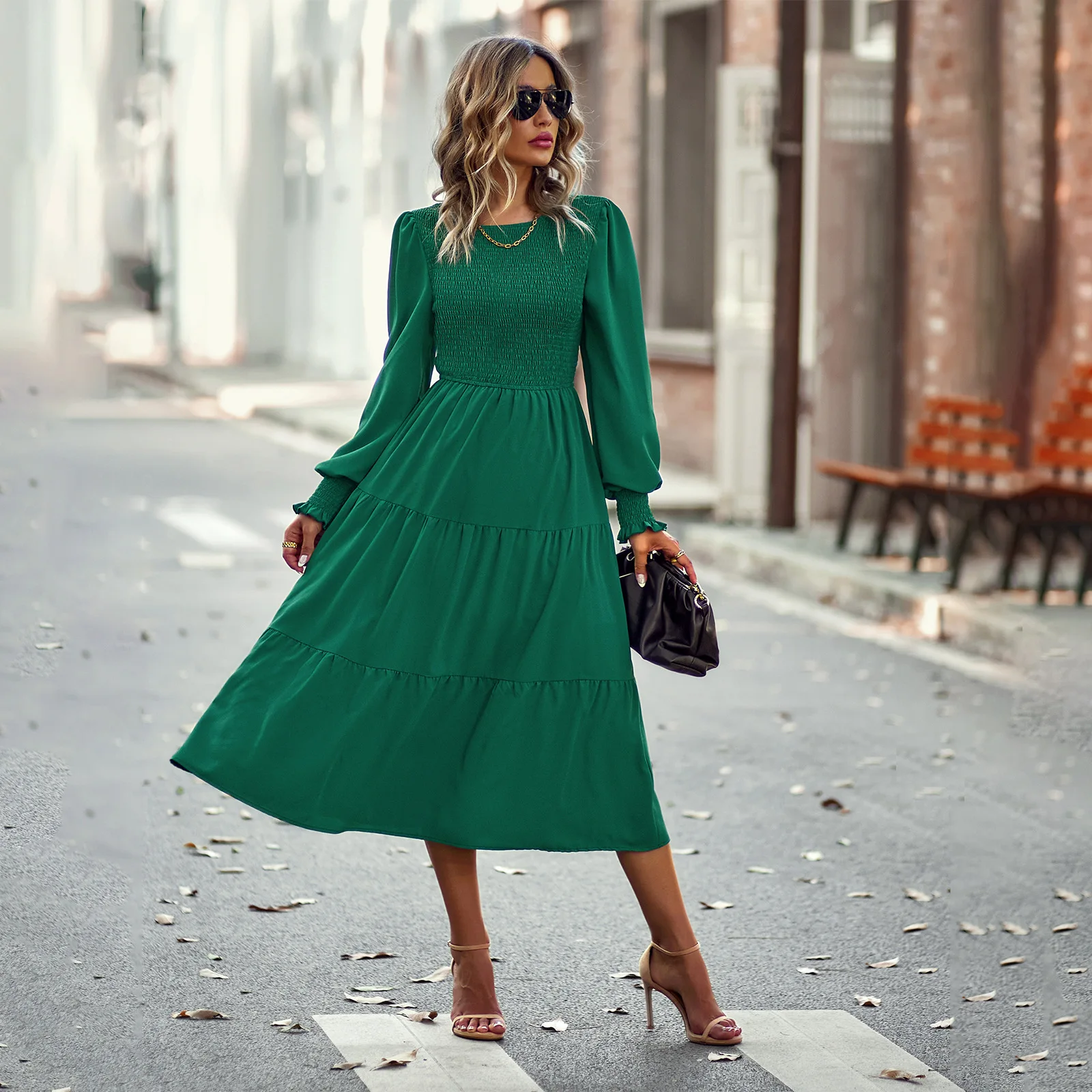 

Spring Auutmn Long Sleeve Dress Woman Casual Vestido European Style Woman Dresses