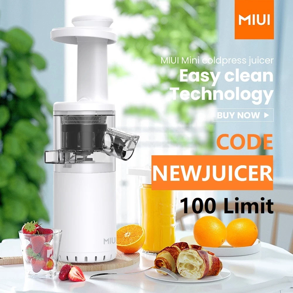 Xiaomi Slow Juicer Screw Cold Press Extractor Electric Fruit Vegetable Juicer Machine Household Slag Juice Separation Juicer