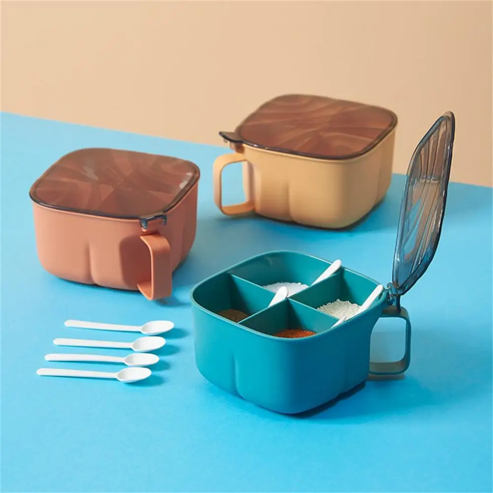 

Space Saving Long Lasting Four Compartment Condiment Pot for Family