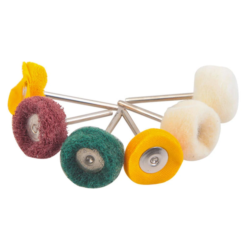 

6pcs 1 Inch Light Weight Small Size Mini Round Handle Polishing Wheel for Polishing / Sanding