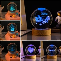 christmas 3d crystal ball ornament 7 color light gradient noel navidad room decor christmas decoration for home new year gifts