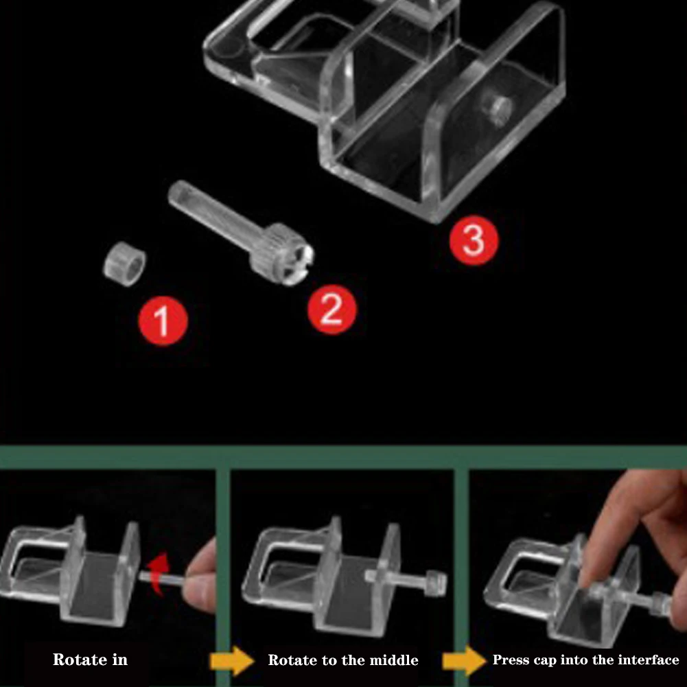 6 шт. клипсы для крышки аквариума прозрачный акриловый держатель стеклянная