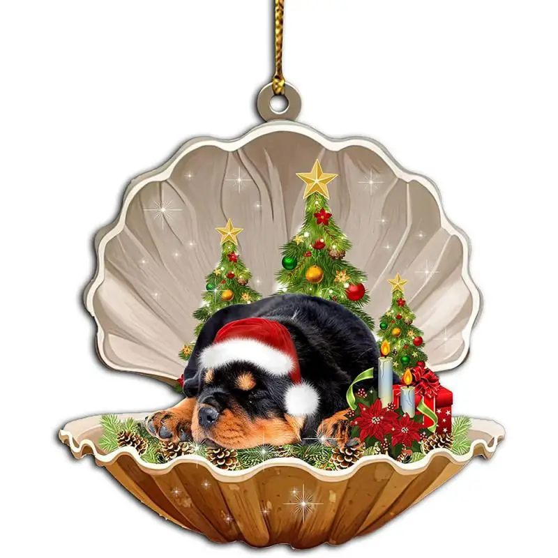 1 шт. подвеска в виде рождественской елки милая собака животное украшение капли
