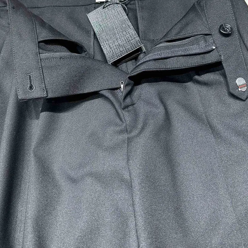 Женские свободные брюки-костюмы черные классические плиссированные брюки с