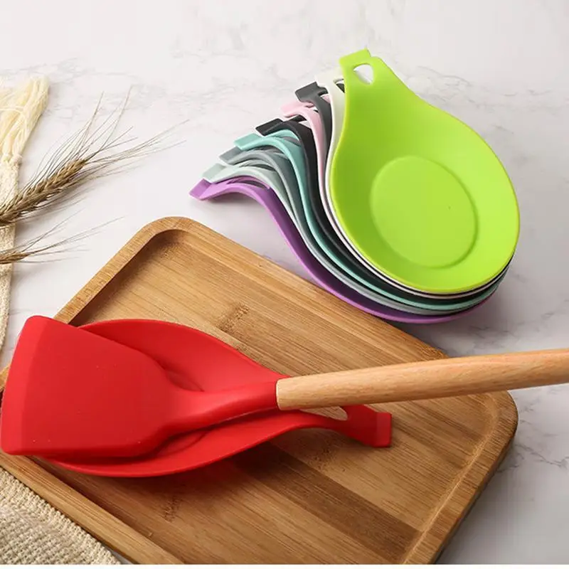 

Silicone Insulation Spoon Shelf Holder Heat Resistant Drink Kitchen Placemat 1pc Tool Glass Mat Tray Pad Coaster Pot Clips G4w6