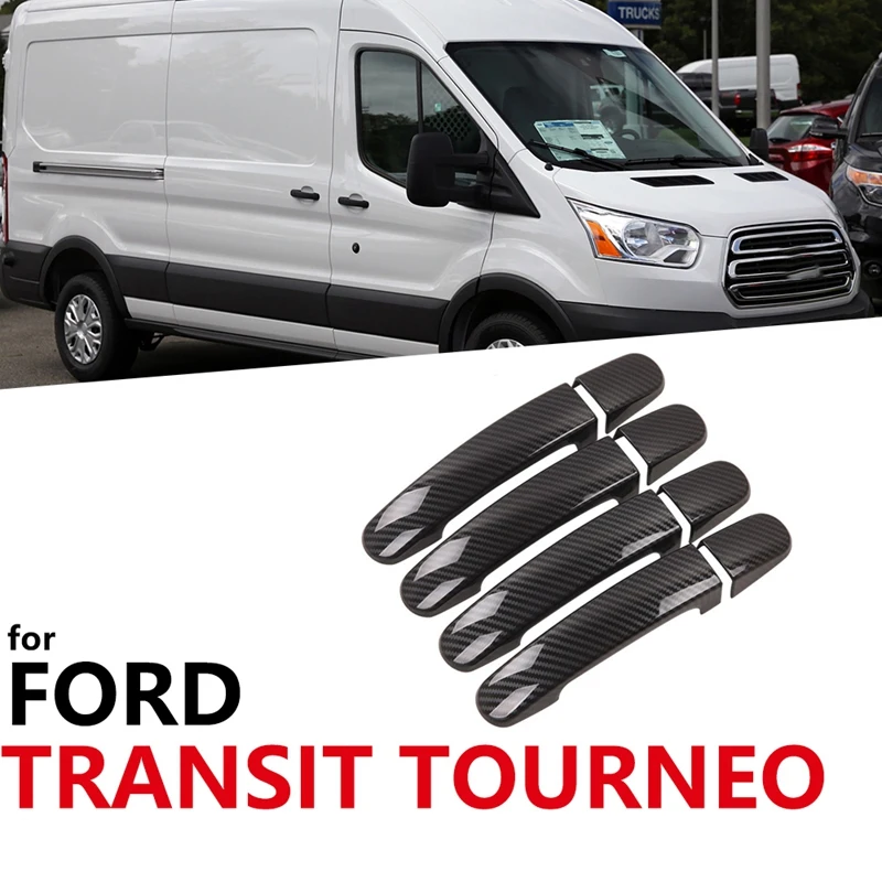 

Car Carbon Fiber Door Handles Cover Protection for Ford Transit 2017