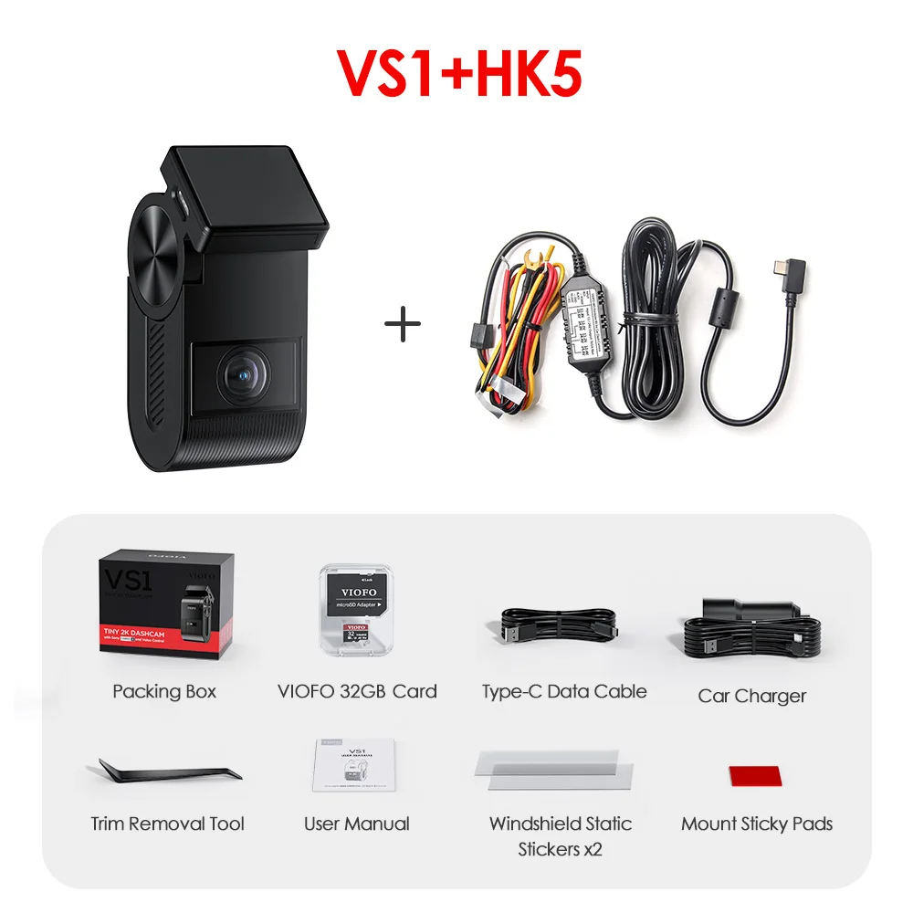 

VIOFO VS1 Mini 2K HDR Автомобильная камера скрытый дизайн фронтальная камера Бесплатная 32 ГБ карта MicroSD 5 ГГц Wi-Fi GPS диктофон