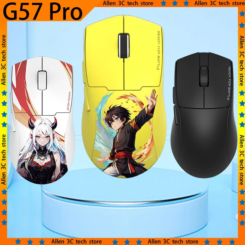 Оригинальная беспроводная мышь REDRAGON G57 Pro Bluetooth 3 режима PAW3395 эргономичная легкая