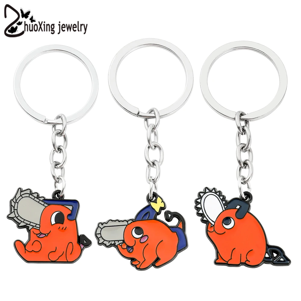

Anime Chainsaw Man Metal Keychain Cartoon Denji Pochita Pendant Keyring for Women Men Car Prop
